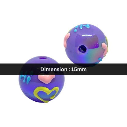 Colorful Love Bead | 15mm