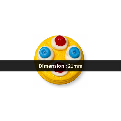 Acrylic | 21 mm | Colourful Candy On Yellow Base