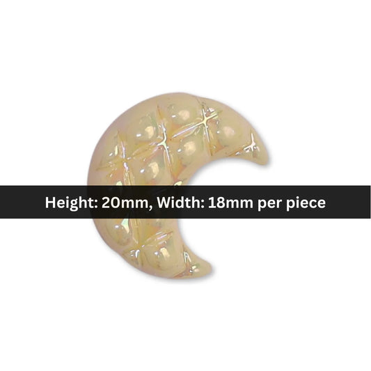 Acrylic | 20x18 mm | Cream Moon Charm