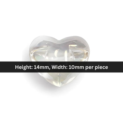 Acrylic | 14x10 mm | Crystal Heart Bead
