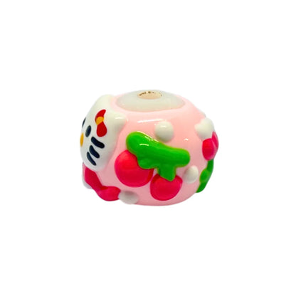 Cute Cat Face Round Bead | 15mm
