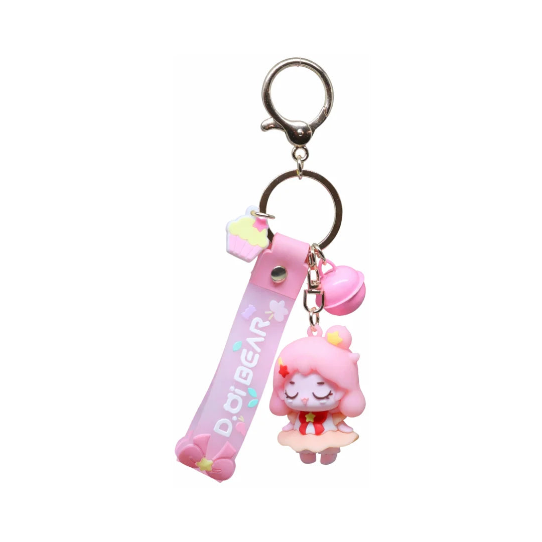 Cute Girl Strap Keychain