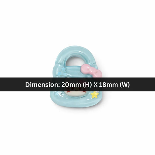 Acrylic | 20x18 mm | Cute Baby Blue Handbag