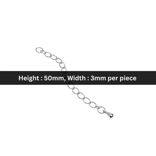 Stainless Steel | 50x3 mm | Drop Extender Chain Style - 02