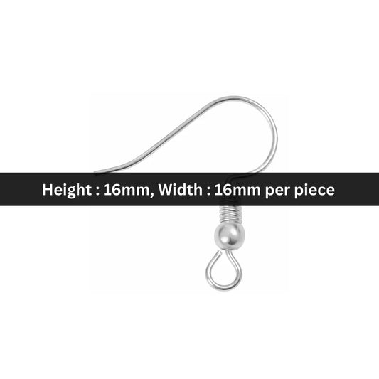 Stainless Steel | 16x16 mm | Pair of Earring Hooks Style - 01