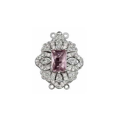 Stainless Steel | 20x15 mm | Emerald Diamond Charm Style - 01