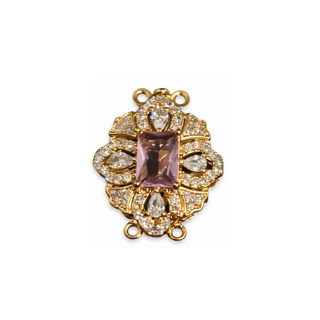 Stainless Steel | 20x15 mm | Emerald Diamond Charm Style - 02