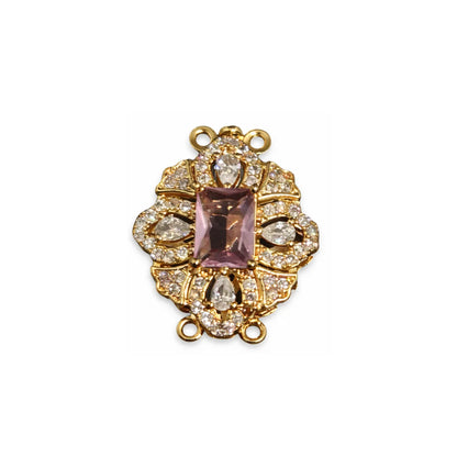 Stainless Steel | 20x15 mm | Emerald Diamond Charm Style - 02