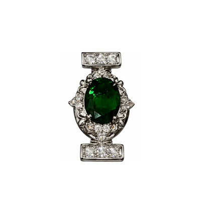 Stainless Steel | 20x10 mm | Emerald Oval Connector - Style 02