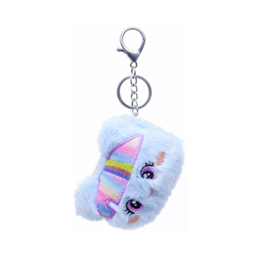Fluffy Bunny Mirror Keychain