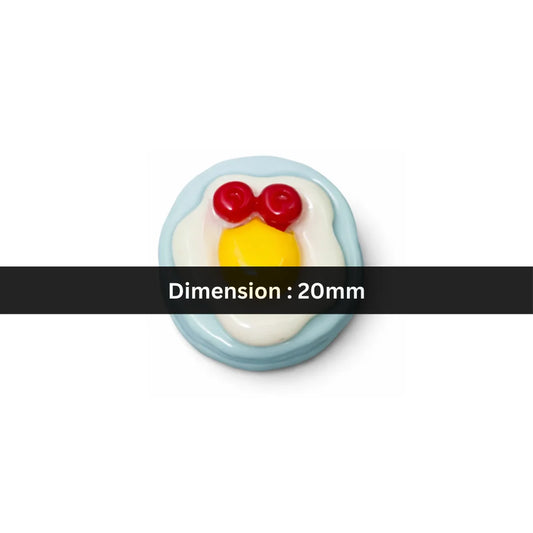 Acrylic | 20 mm | Fried Egg Candy With Cherry Toppers