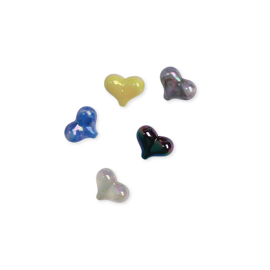 Acrylic | 18x20 mm | Glossy Heart Shaped Acrylic Beads