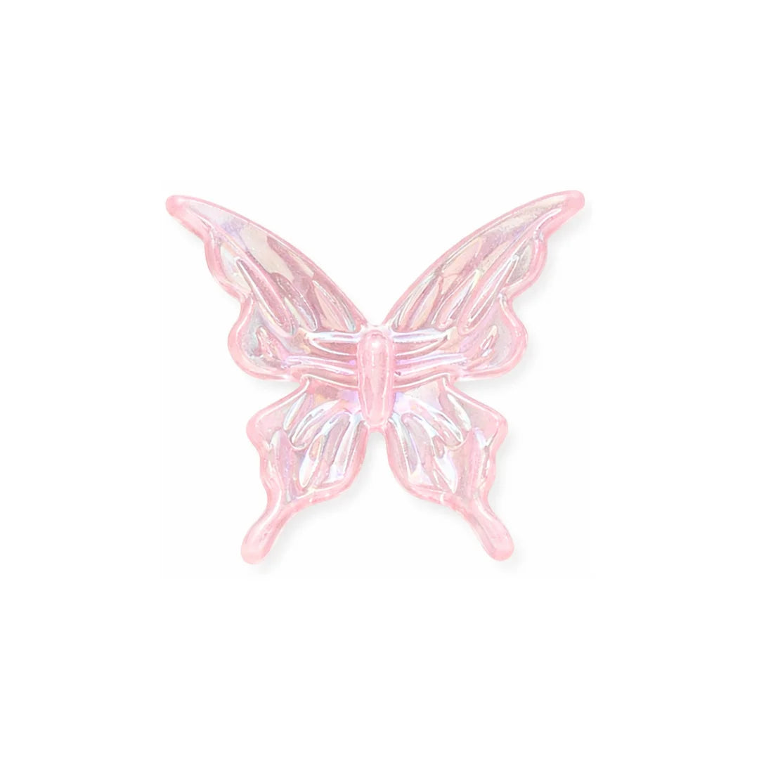 Acrylic | 28x22 mm | Translucent Pink Butterfly Charm