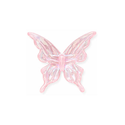 Acrylic | 28x22 mm | Translucent Pink Butterfly Charm