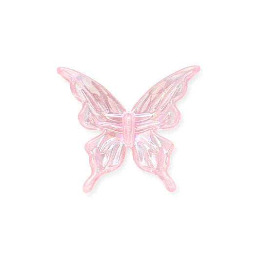 Acrylic | 28x22 mm | Translucent Pink Butterfly Charm