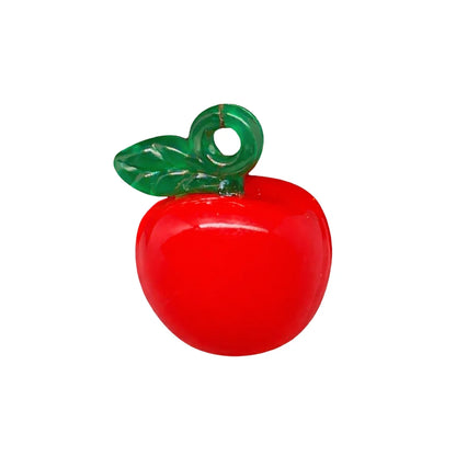 Acrylic | 17x10 mm | Glossy Red Apple Charm