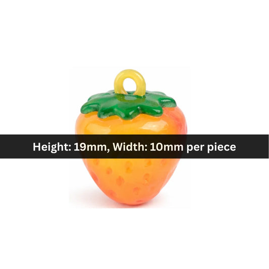Acrylic | 19x10 mm | Glossy Strawberry Charm