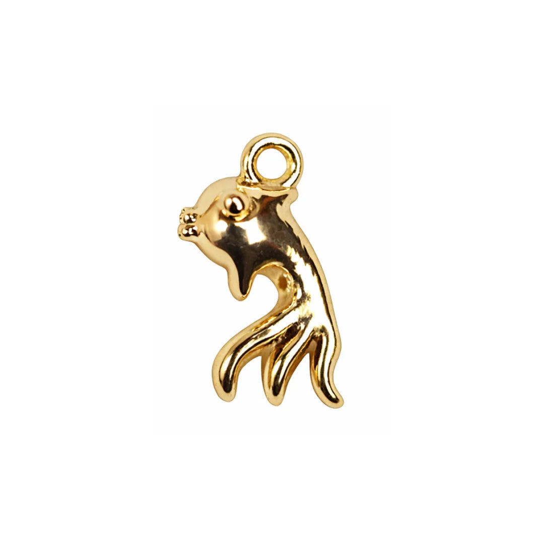 Stainless Steel | 15x5 mm | Gold Fish Mini Charm