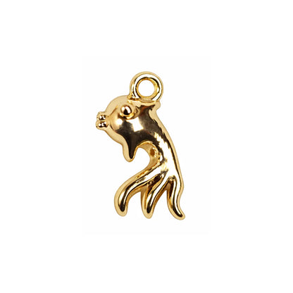Stainless Steel | 15x5 mm | Gold Fish Mini Charm