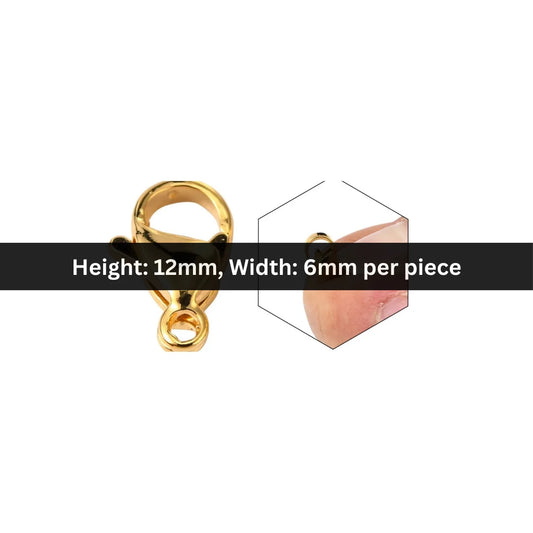 Stainless Steel | Gold Lobster Hook Style 1 | 12x6 mm