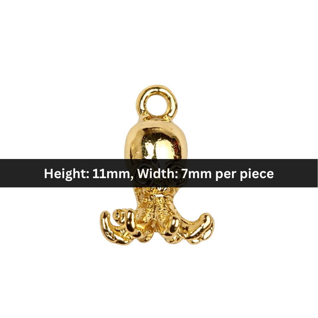 Gold Octopus Charm