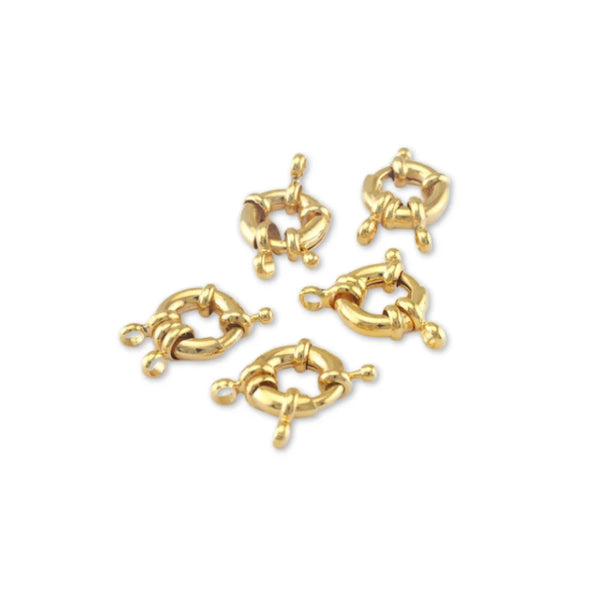 Stainless Steel | Gold Spring Clasps | 20x10 mm
