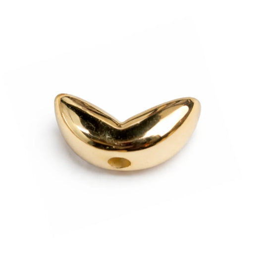 Acrylic | 8x15 mm | Gold Crescent Bead