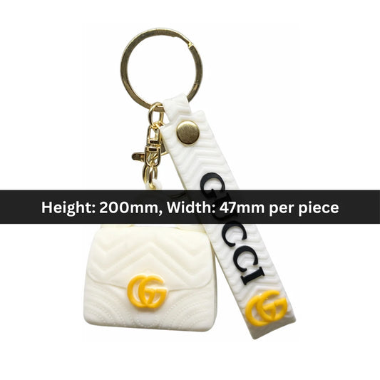 Milky White Gucci Bag Keychain
