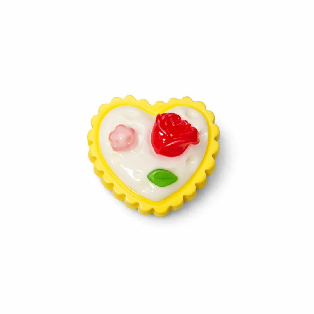 Acrylic | 20x21 mm | Heart-Shaped Candy With Floral