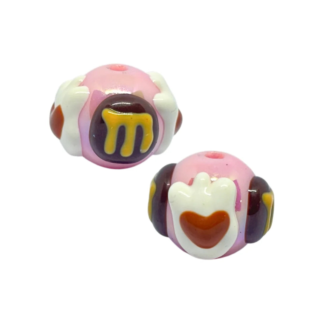 Heart Cartoon Bead | 15mm