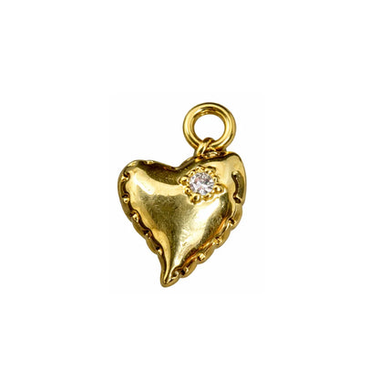 Stainless Steel | 15x10 mm | Heart Charm Style - 01