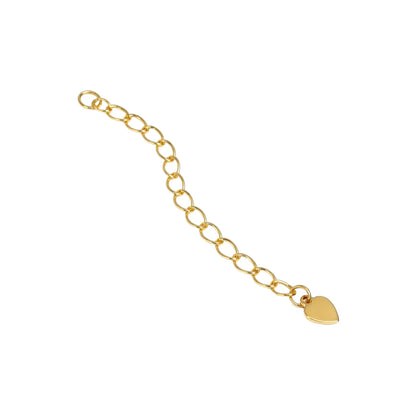 Stainless Steel | 55x5 mm | Heart Extender Chain Style - 01