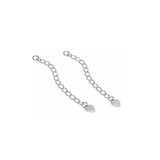 Stainless Steel | 55x5 mm | Heart Extender Chain Style - 02