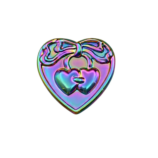 Acrylic | 20x20 mm | Heart With Bow Bead