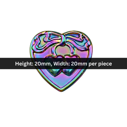 Acrylic | 20x20 mm | Heart With Bow Bead