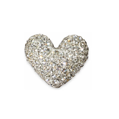 Alloy Metal | 15x10 mm | Heart With Stone Beads