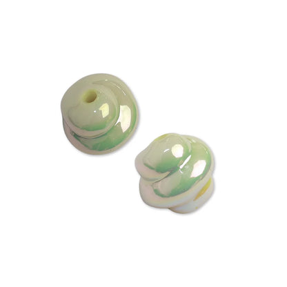 Acrylic | 15x12 mm | Iridescent Swirl Bead