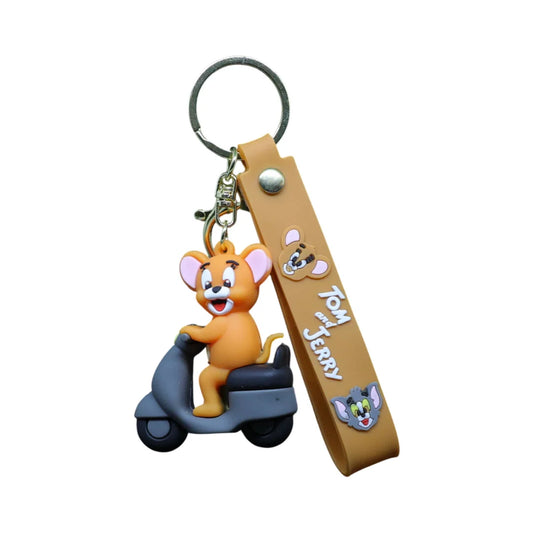 Jerry With Scooty Keychain
