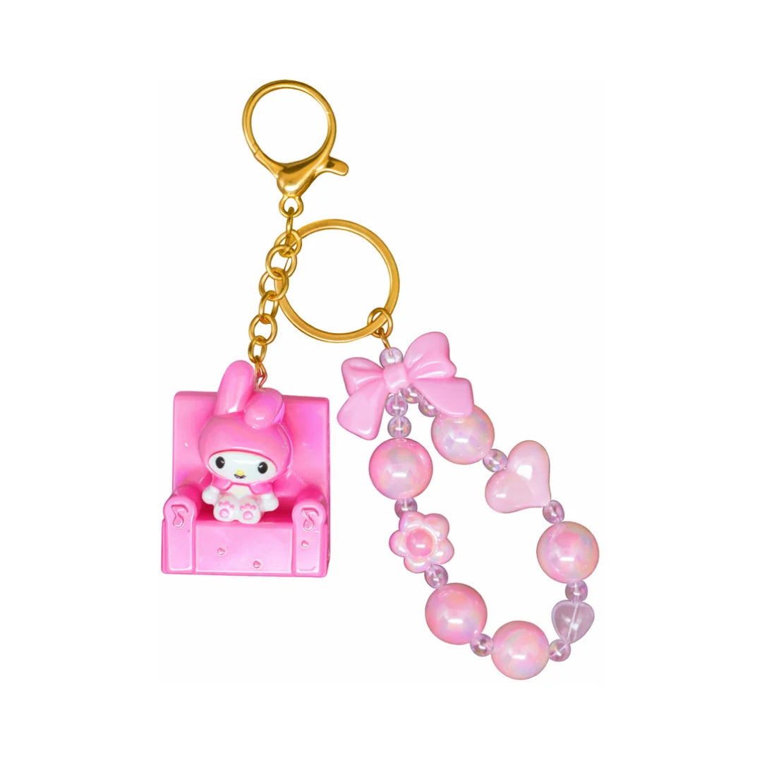 Kawaii Bunny Pearl Bag Keychain
