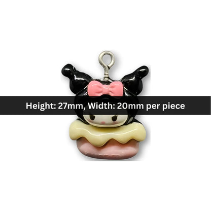 Acrylic | 27x20 mm | Kuromi Charm – Style 01
