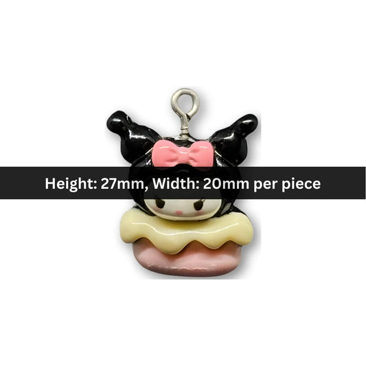 Acrylic | 27x20 mm | Kuromi Charm – Style 01