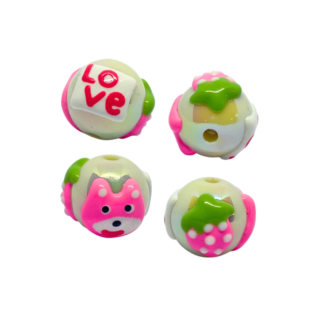 Love Berry Cartoon Bead Style - 01 | 15mm