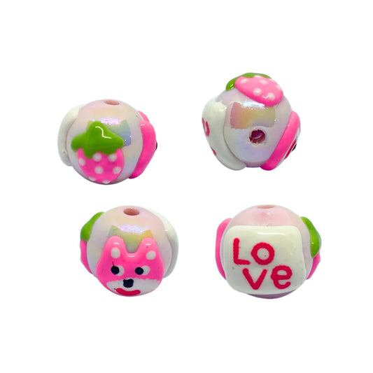 Love Berry Cartoon Bead Style - 02 | 15mm