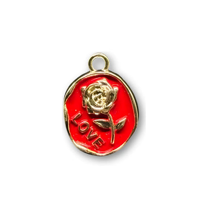 Stainless Steel | 22x15 mm | Love Rose Charm