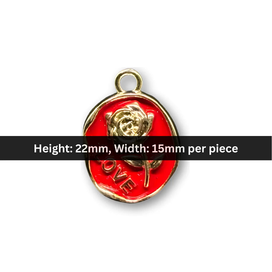 Stainless Steel | 22x15 mm | Love Rose Charm