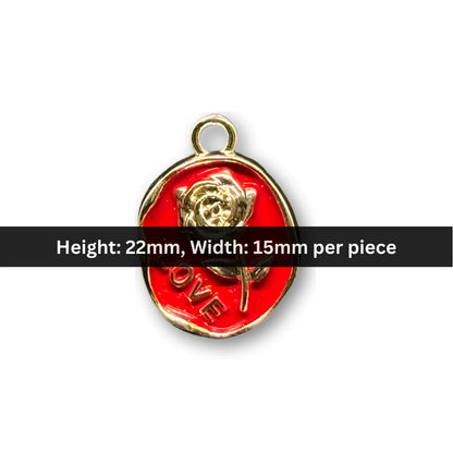 Stainless Steel | 22x15 mm | Love Rose Charm