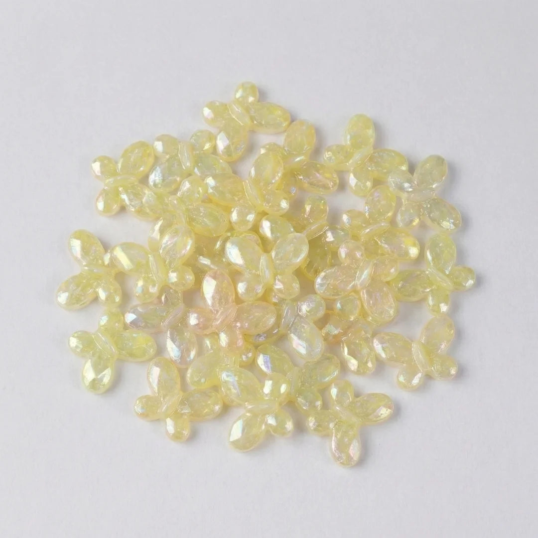 Acrylic | Luminous Glittery Butterfly Beads