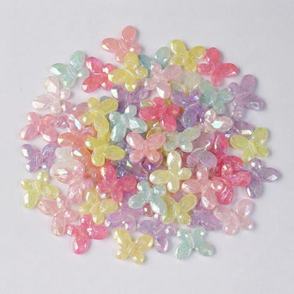 Acrylic | Luminous Glittery Butterfly Beads