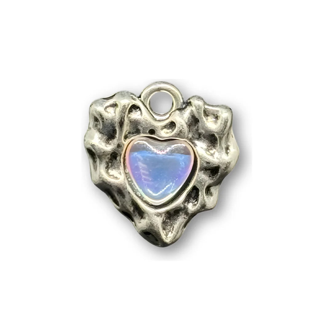 Stainless Steel | Silver | 20x20 mm | Heart Shaped Charm