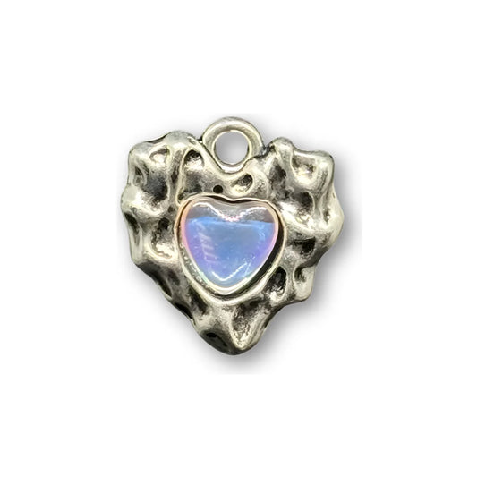 Stainless Steel | Silver | 20x20 mm | Heart Shaped Charm